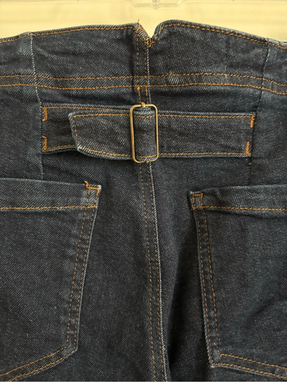Anthropologie Pilcro Kit high-rise wide leg jean hidden side zip dark wash EUC - Picture 8 of 12
